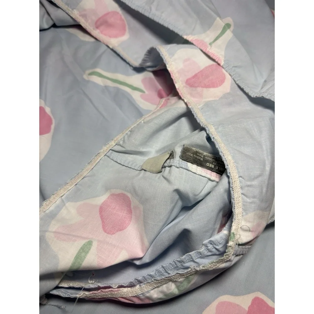 Vtg Marimekko‎ Nurimikko Sheet Set 4pc Double/Full Floral Flowers Pink Dan River